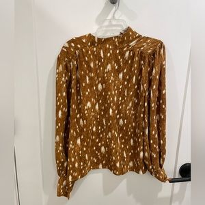 Express | Print Turtleneck Blouse